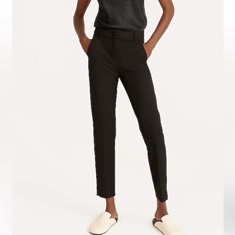 J. Crew High Rise Cameron Black Pants Tailored Style Office Chic Slacks Size 2